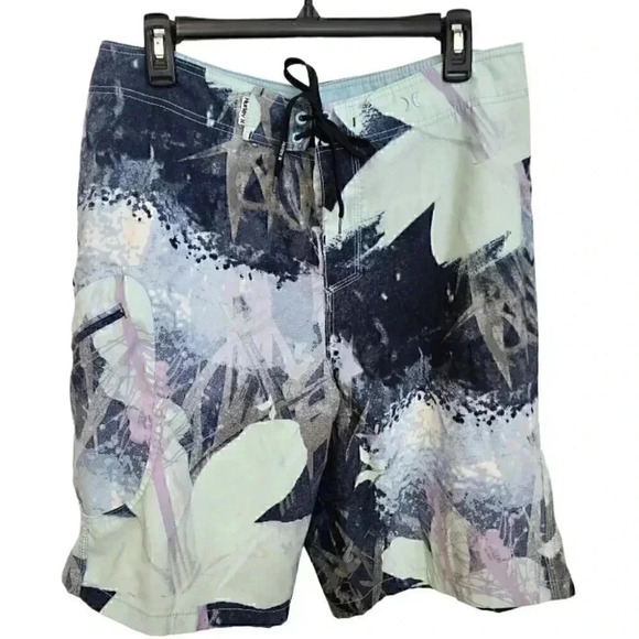 Hurley Floral Printed Men's Swim Trunks  34 - Picture 1 of 7